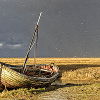 Buy canvas prints of A Wintery scene at Thornham in Norfolk by Gary Pearson