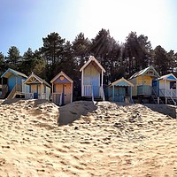 Buy canvas prints of Beach huts - Wells-Next-The-Sea  by Gary Pearson