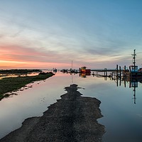 Buy canvas prints of Sunset over Thornham harbour by Gary Pearson