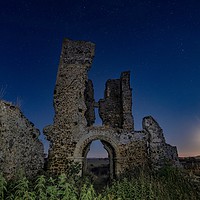 Buy canvas prints of Moonrise over Bawsey ruins  by Gary Pearson