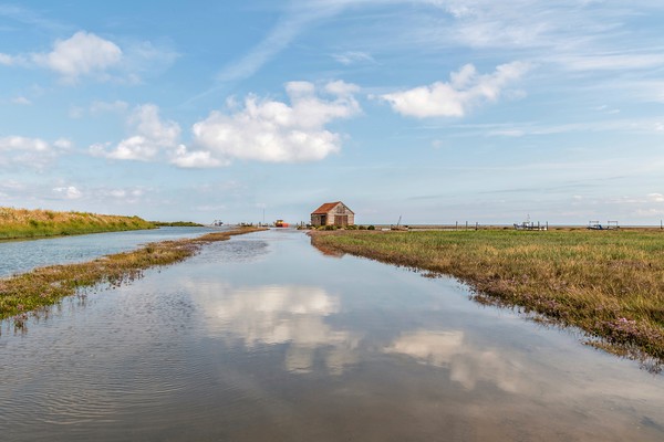 High tide at Thornham in Norfolk Picture Board by Gary Pearson