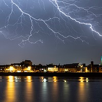 Buy canvas prints of Lightning over King’s Lynn by Gary Pearson