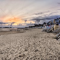 Buy canvas prints of Beach hut sunrise - Wells-next-the-Sea by Gary Pearson