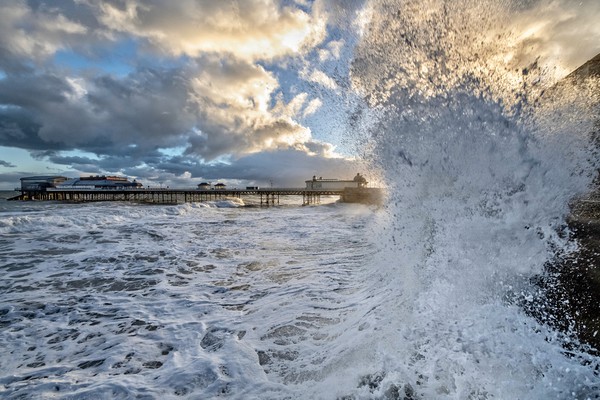 Crashing waves in Cromer Picture Board by Gary Pearson
