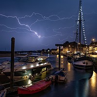 Buy canvas prints of Lightning over Wells-next-the-Sea by Gary Pearson