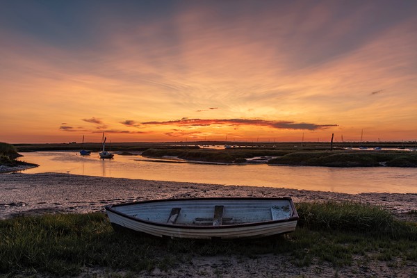 Sunset over Brancaster Staithe  Picture Board by Gary Pearson