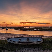 Buy canvas prints of Sunset over Brancaster Staithe  by Gary Pearson
