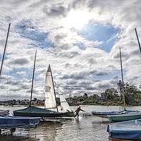 Buy canvas prints of A high Spring tide at Brancaster Staithe  by Gary Pearson