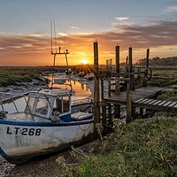 Buy canvas prints of Sunrise in Autumn at Thornham by Gary Pearson
