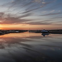 Buy canvas prints of Sunset reflections at Brancaster Staithe  by Gary Pearson