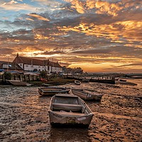 Buy canvas prints of A stunning sunset over Burnham Overy Staithe  by Gary Pearson