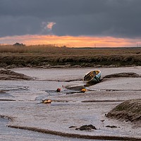 Buy canvas prints of A glimmer of light on the horizon - Brancaster Sta by Gary Pearson