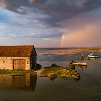 Buy canvas prints of High tide at the old coal barn in Thornham by Gary Pearson