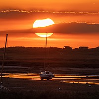 Buy canvas prints of Sunset at Brancaster Staithe  by Gary Pearson