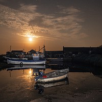 Buy canvas prints of Moonrise before midnight - Brancaster Staithe  by Gary Pearson