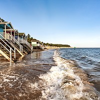 Buy canvas prints of High tide at Wells beach #4 of 4 by Gary Pearson