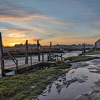 Buy canvas prints of The old coal barn at sunrise   by Gary Pearson