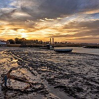Buy canvas prints of Sunset at low tide - Brancaster Staithe  by Gary Pearson