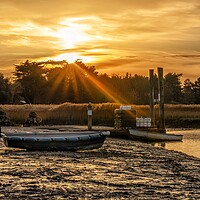 Buy canvas prints of Sunset at Brancaster Staithe by Gary Pearson