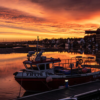 Buy canvas prints of Sunrise over the harbour at Wells-Next-The-Sea  by Gary Pearson