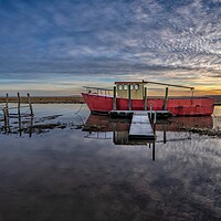 Buy canvas prints of Sunrise over the Nautilus at Thornham by Gary Pearson