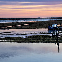 Buy canvas prints of Sunrise at Thornham harbour  by Gary Pearson