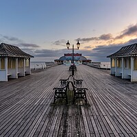Buy canvas prints of Looking out to sea across Cromer pier by Gary Pearson
