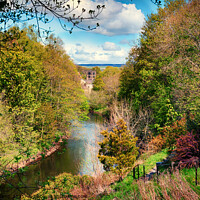 Buy canvas prints of River Aire, Bingley 01 by Trevor Camp