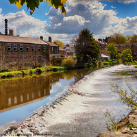 Buy canvas prints of The Weir,  Bingley by Trevor Camp