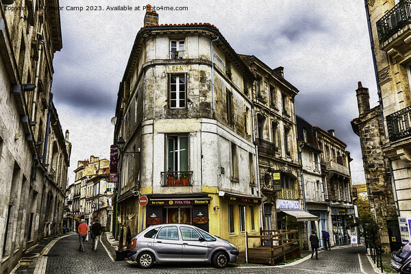 Les Rues d'Angouleme in oils Picture Board by Trevor Camp