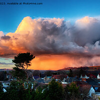 Buy canvas prints of Sunlit Storm Clouds Over Ilkley Moor by Trevor Camp
