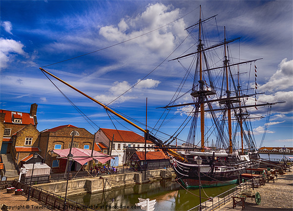 The Mighty HMS Trincomalee Picture Board by Trevor Camp