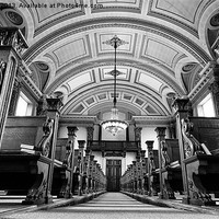 Buy canvas prints of Down The Aisle - Mono by Trevor Camp