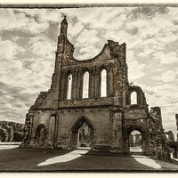 Buy canvas prints of The Serene Beauty of Byland Abbey by Trevor Camp