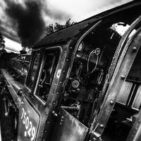 Buy canvas prints of  Ready to Depart - mono by Trevor Camp