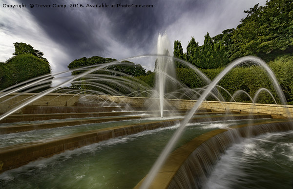 The Power of Alnwick Garden's Cascading Water Feat Picture Board by Trevor Camp
