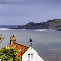 Buy canvas prints of Peaceful Runswick Bay at Sunset by Trevor Camp
