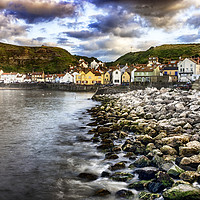 Buy canvas prints of Staithes on the Rocks by Trevor Camp