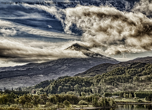 Schiehallion in the clouds Picture Board by Trevor Camp