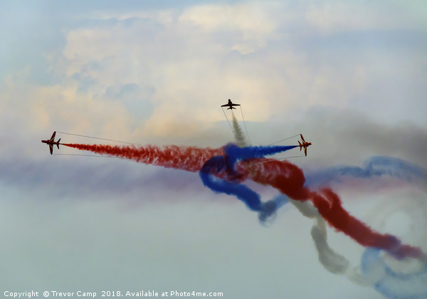 The Dynamic Display of Red Arrows Picture Board by Trevor Camp