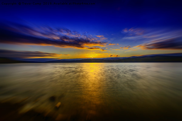 Awe-Inspiring Loch Rannoch Sunset Picture Board by Trevor Camp