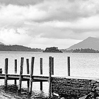 Buy canvas prints of Grey day on Derwentwater by Trevor Camp