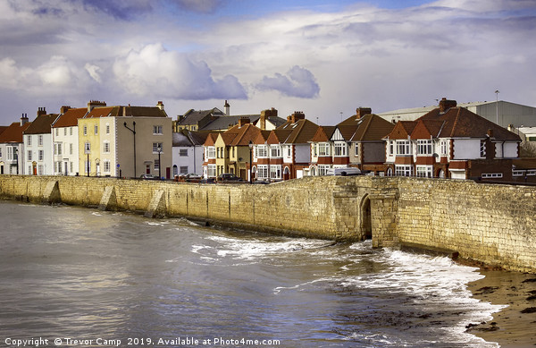 Hartlepool Town Wall - High Tide Picture Board by Trevor Camp