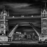 Buy canvas prints of Tower Bridge - Solarised image by Trevor Camp