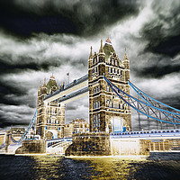 Buy canvas prints of Tower Bridge - Solar Blur and Zoom by Trevor Camp