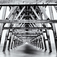 Buy canvas prints of Hartlepool's Forgotten Wooden Pier by Trevor Camp
