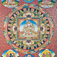 Buy canvas prints of White Tara Mandala; the seven eyed female deity  of the buddhist by stefano baldini