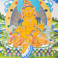 Buy canvas prints of Image depicting Dzambhala, the yellow Dzambhala is the manifesta by stefano baldini