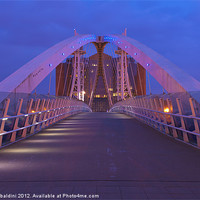 Buy canvas prints of The Lowry bridge in Salford by stefano baldini