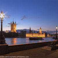 Buy canvas prints of The house of parliament at night by stefano baldini